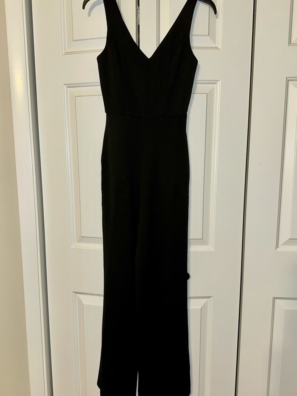 Classic Black V-Neck Women's Jumpsuit